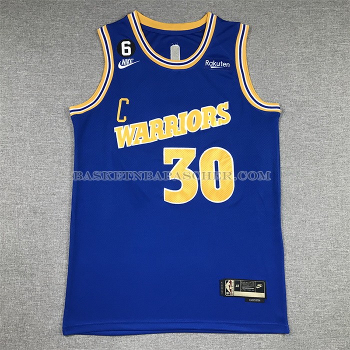 Maillot Golden State Warriors Stephen Curry NO 30 Classic 2022-23 Bleu
